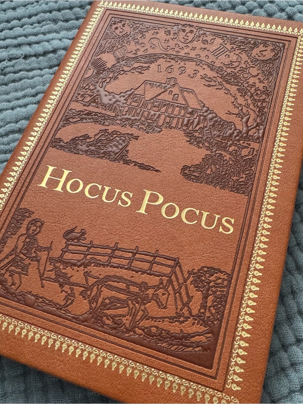Hocus Pocus Embossed Faux Leather Journal - Brown